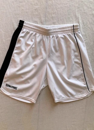 Short blanc Spalding bande noire logo brodé - taille M, brand: Spalding, condition: Very good, size: M, €8.10, €9.21 includes Buyer Protection