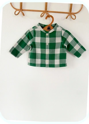 Chemise à carreaux verte Petit Bateau Taille 6 mois, brand: Petit Bateau, condizioni: Ottime, taglia: 6-9 mesi / 68 cm, €9.00, €10.15 include la Protezione acquisti Pro