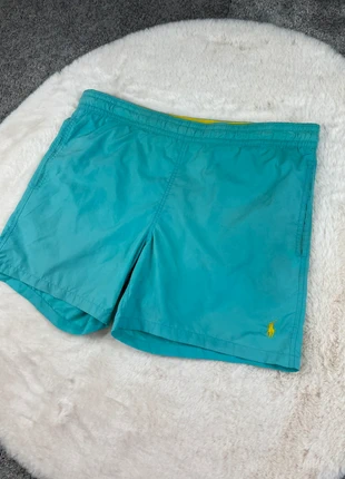 Short de Bain Ralph Lauren Bleu Clair Logo Brodé Jaune, marque: Ralph Lauren, état: Bon état, taille: S, 18,00 €, 19,60 € Protection acheteurs (Pro) incluse
