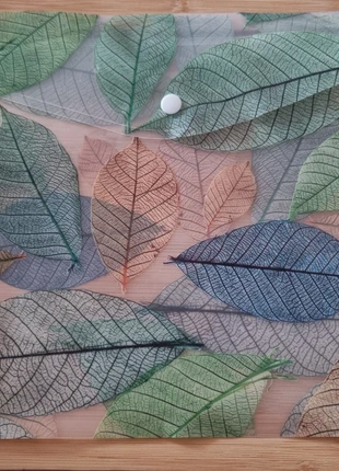 1 Pochette à bouton motif feuilles colorées neuve, brand: feuillage, condizioni: Nuovo senza cartellino, €2.00, €2.80 include la Protezione acquisti