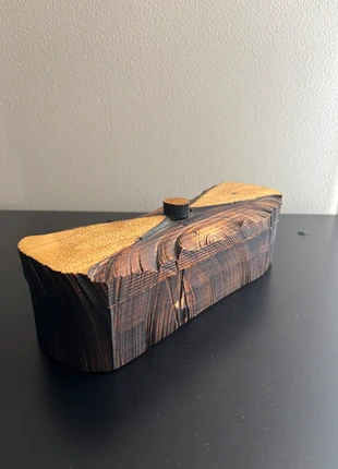 Portagioie in legno bruciato – fatto a mano, unico, zustand: Neu, mit Etikett, 20,00 €, 21,70 € inklusive Vinted-Käuferschutz