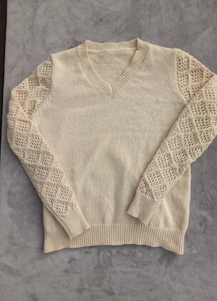Pull Beige à Manches Ajourées – Taille L, brand: autre, condition: Very good, size: L / 40 / 12, €20.00, €21.70 includes Buyer Protection