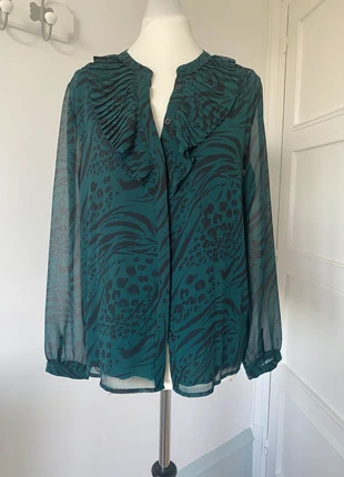 chemisier fluide verte, marca: Tara Jarmon, estado: Muito bom, tamanho: L / 40 / 12, €19.00, €20.65 inclui Proteção do Comprador