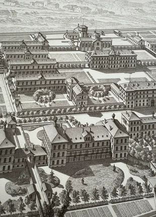 Vue de l’asile Sainte Anne à Paris - Planche architecture vintage, staat: Goed, € 17,00, € 18,55 inclusief Kopersbescherming Pro