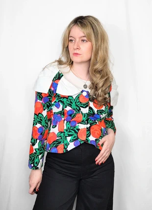 Vintage 80s Multi-Colour Floral Cropped Jacket M Retro Fairy, brand: Vintage Dressing, condition: Satisfactory, size: M / 10, £25.00, £26.95 includes Buyer Protection Pro