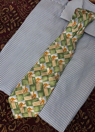 Cravate originale bleu et verte avec un motif de chameau, marca: Vintage Dressing, estado: Muito bom, €5.00, €5.95 inclui Proteção do Comprador Pro