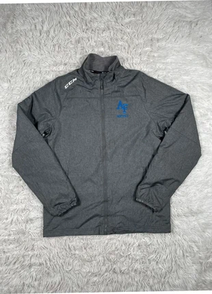 Veste CCM coupe-vent américaine grise brodée AF Hockey | Taille : S, brand: CCM, condizioni: Ottime, taglia: S, €21.90, €23.70 include la Protezione acquisti