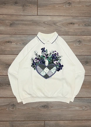 Vintage 90s Flowers Graphic Sweatshirt Crewneck (unisex), brand: Vintage Dressing, condizioni: Buone, taglia: M, €14.90, €16.35 include la Protezione acquisti