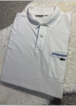 Polo Lacoste blanc avec poche poitrine 336N, brand: Lacoste, condizioni: Discrete, taglia: XL, €13.50, €14.88 include la Protezione acquisti Pro