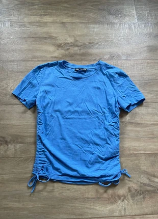 Blauw topje Zara met touwtjes, marque: Zara, état: Bon état, taille: S / 36 / 8, 4,00 €, 4,90 € Protection acheteurs incluse