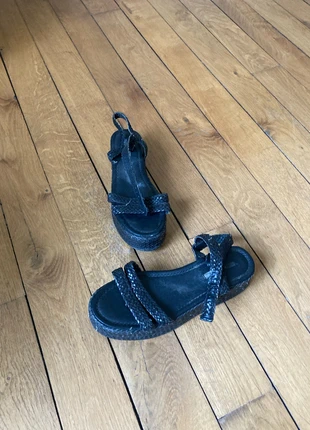 Sandales tressées compensées / Woven wedge sandals, marque: Vintage Dressing, état: Très bon état, taille: 37, 5,00 €, 5,95 € Protection acheteurs incluse