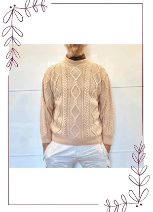 Pull torsadé nœud marin laine - Fisherman - tricoté à la main - taille L, brand: Vintage, condition: Very good, size: XL, €65.00, €68.95 includes Buyer Protection Pro