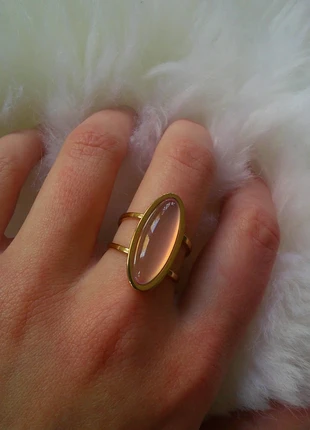 Jolie bague rose nacré 🌟 réglable ajustable acier inoxydable, brand: acier inoxydable, condition: Very good, size: Adjustable, €8.00, €9.10 includes Buyer Protection Pro