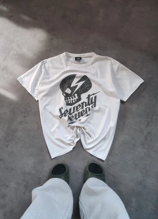 T-shirt à motif crâne squelette Seventy Seven blanc Rock Metal Vintage - taille L - taille L, marke: Vintage Dressing, zustand: Sehr gut, größe: L, 8,00 €, 9,10 € inklusive Vinted-Käuferschutz