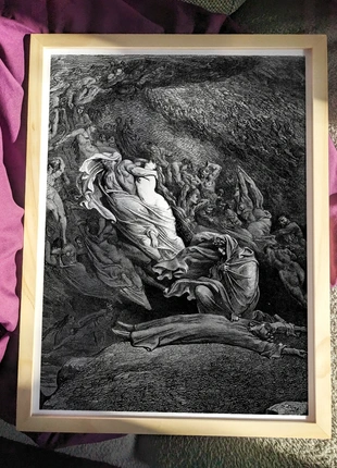 Affiche – Dante : Dante s’évanouit devant Paolo et Francesca (Doré, 1861), marque: Art, état: Neuf sans étiquette, 17,90 €, 19,50 € Protection acheteurs (Pro) incluse