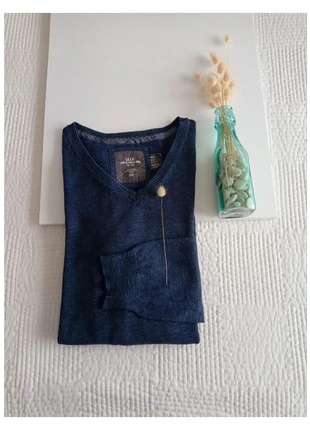 🔷Pull pour homme/Jersey azul marino con minúsculo moteado grisáceo, L.O.G.G. H&M, para hombre, marque: H&M, état: Très bon état, taille: S, 7,50 €, 8,58 € Protection acheteurs incluse