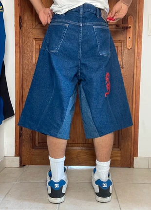 Jort short baggy large handmade style JNCO y2k brodé peinture hiphop, merk: JNCO, staat: Heel goed, maat: L, € 40,00, € 42,70 inclusief Kopersbescherming Pro