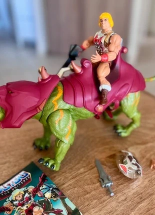 Figurine Musclor et sa monture tiger - Maitres de l’Univers, brand: Mattel, condition: New without tags, size: 6 years / 116 cm, €40.00, €42.70 includes Buyer Protection