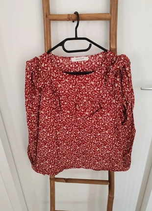 Blouse bordeaux & beige, marca: Promod, estado: Muy bueno, tamaño: S / 36 / 8, 4,00 €, 4,90 € Protección al comprador incluida