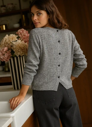 Gilet gris boutonné dans le dos, marque: Pimkie, état: Très bon état, taille: M / 38 / 10, 8,00 €, 9,10 € Protection acheteurs incluse