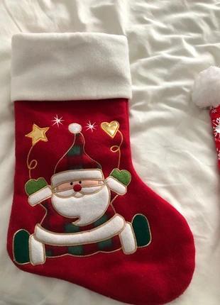 Christmas stocking kerstdecoratie met kerstman 🎅🏻, marque: geen, état: Neuf sans étiquette, 1,00 €, 1,75 € Protection acheteurs incluse