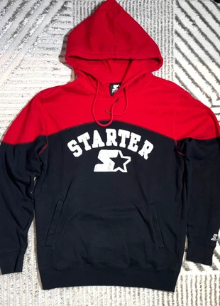 Sweat à capuche Starter - Noir & Rouge - Bonne état, marque: Starter, état: Très bon état, taille: M, 9,90 €, 11,10 € Protection acheteurs incluse