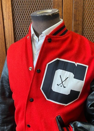 Vintage Cincinnati Hockey Black & Red Wool Varsity Jacket US 38 (EU S), marca: Vintage Dressing, estado: Muito bom, tamanho: S, €29.00, €31.15 inclui Proteção do Comprador
