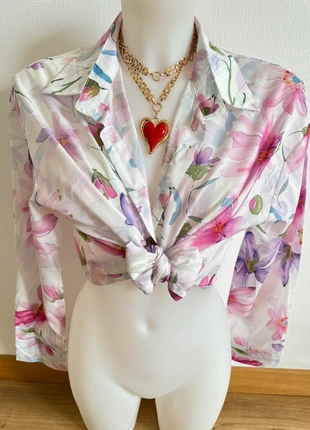 Chemise à motifs lumineuse rose blanc et violet 🌸, marque: sans marque, état: Très bon état, taille: M / 38 / 10, 10,00 €, 11,20 € Protection acheteurs incluse