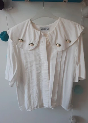 Chemise vintage blanche à 🌸. TBE.t 38, brand: Voglia, condition: Very good, size: M / 38 / 10, €5.00, €5.95 includes Buyer Protection