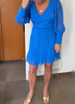 Robe bleue à paillettes, brand: Naf Naf, condizioni: Nuovo con cartellino, taglia: L / IT 44 / EU 40, €33.00, €35.35 include la Protezione acquisti