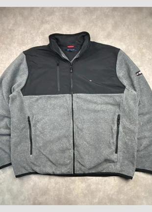 Polaire denali Tommy Hilfiger full zip grise et noire logo brodé - taille XL, brand: Tommy Hilfiger, condition: Very good, size: XL, €29.90, €32.10 includes Buyer Protection Pro