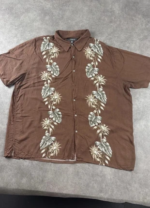 Chemise Hawaïenne marron taille 2XL homme à fleurs Croft & Barrow - CHE0162, brand: Vintage Dressing, condizioni: Ottime, taglia: XXL, €6.00, €7.00 include la Protezione acquisti Pro