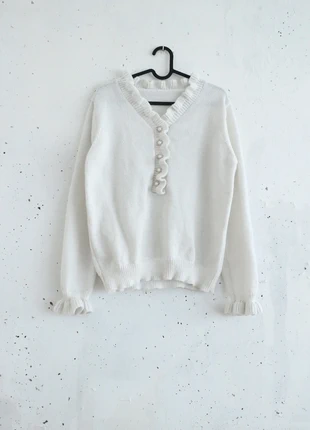 Pull blanc - Taille M, condition: Very good, size: M / 38 / 10, €28.00, €30.10 includes Buyer Protection