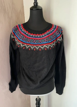 Vintage Nordic Fair Isle Knit Sweater Black Red Blue (L/XL), marke: Vintage Dressing, zustand: Sehr gut, größe: XL / 42 / 14, 19,95 €, 21,65 € beinhaltet Vinted-Käuferschutz Pro