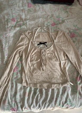 cute ballerina style top with necktie, marca: COQUETTE, estado: Muito bom, tamanho: XS / 34 / 6, €10.00, €11.20 inclui Proteção do Comprador