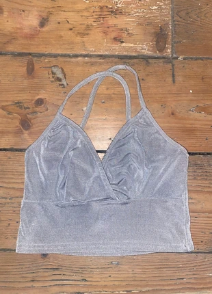 Silver Crop Top, brand: Missguided, condition: Very good, size: S / 36 / 8, €3.00, €3.85 includes Buyer Protection
