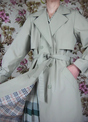 trench vintage années 70 vert d'eau avec ceinture d'origine, brand: Vintage Dressing, condition: Very good, size: M / 38 / 10, €59.00, €62.65 includes Buyer Protection Pro