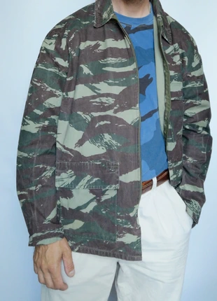 Veste camouflage lézard Camo Tigerstripe jacket giacca mimetica chaqueta camuflaje leger jas, marque: french lizard camouflage jacket 100% cotton, état: Très bon état, taille: L, 65,00 €, 68,95 € Protection acheteurs incluse