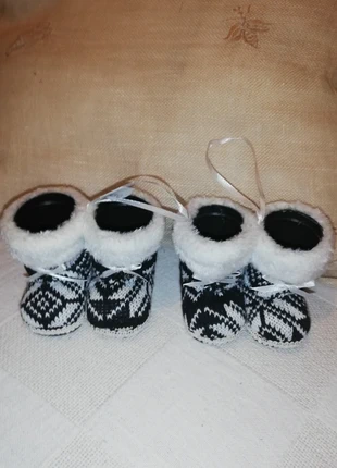 Lot de deux paires de petites bottes boîtes Noël à suspendre, estado: Novo com etiquetas, €3.00, €3.85 inclui Proteção do Comprador