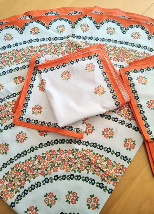 Nappe ronde et serviettes vintage, marca: Vintage, estado: Muy bueno, 25,00 €, 26,95 € Protección al comprador incluida