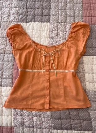 coquette orange milkmaid top fairycore cottage shoujo dollcore cute, marke: COQUETTE, zustand: Sehr gut, größe: M / 38 / 10, 30,00 €, 32,20 € beinhaltet Vinted-Käuferschutz Pro