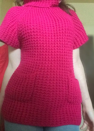 Pull à col roulé rose fuchsia à poches, zustand: Gut, größe: XL / 42 / 14, 6,00 €, 7,00 € inklusive Vinted-Käuferschutz