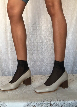 Escarpins 👠 vintage élégant style parisienne chic en cuir véritable fabrication italienne, brand: Vintage Dressing, condition: Very good, size: 38, €11.00, €12.25 includes Buyer Protection