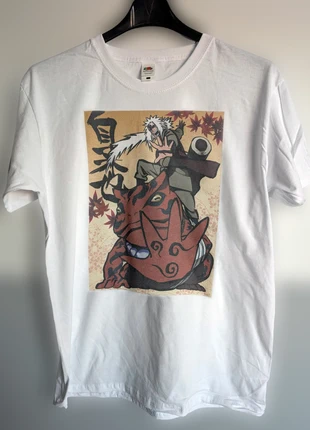 T-shirt bianca | Naruto | Jiraiya & Gambalunta, marke: nobrand, zustand: Sehr gut, größe: M, 13,00 €, 14,35 € beinhaltet Vinted-Käuferschutz Pro