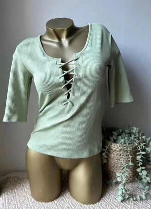 Superbe top vert sauge à lacets taille L – Vero Moda – Neuf, marke: Vero Moda, zustand: Sehr gut, größe: L / 40 / 12, 17,00 €, 18,55 € inklusive Vinted-Käuferschutz