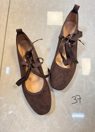 Ballerine marron a lacet similidaim 37, condition: Very good, size: 37, €15.00, €16.45 includes Buyer Protection