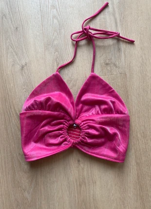 Fuchsia haltertop met glitters van Loavies, marca: Loavies, estado: Muy bueno, tamaño: XS / 34 / 6, 19,99 €, 21,69 € Protección al comprador incluida