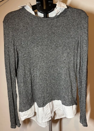 Jersey gris con camisa blanca-M Heather grey sweater with shirt /Pull gris avec chemise blanche-M, marca: Local, estado: Nuevo sin etiquetas, tamaño: M / 38 / 10, 2,50 €, 3,33 € Protección al comprador incluida