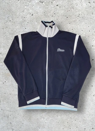 Veste de survêtement Puma vintage bleu marine en très bon état taille S, merk: Puma, staat: Heel goed, maat: S, € 20,00, € 21,70 inclusief Kopersbescherming Pro