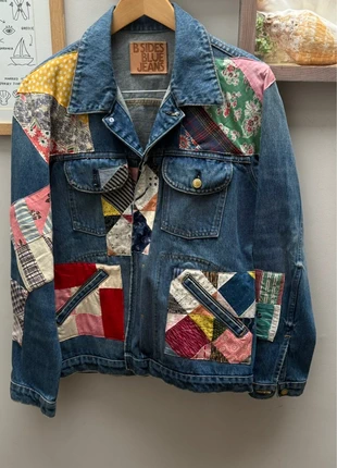 B Sides Blue Jeans Denim Jacket - Patchwork, brand: B Sides, condition: New without tags, size: S / 8, £220.00, £231.70 includes Buyer Protection